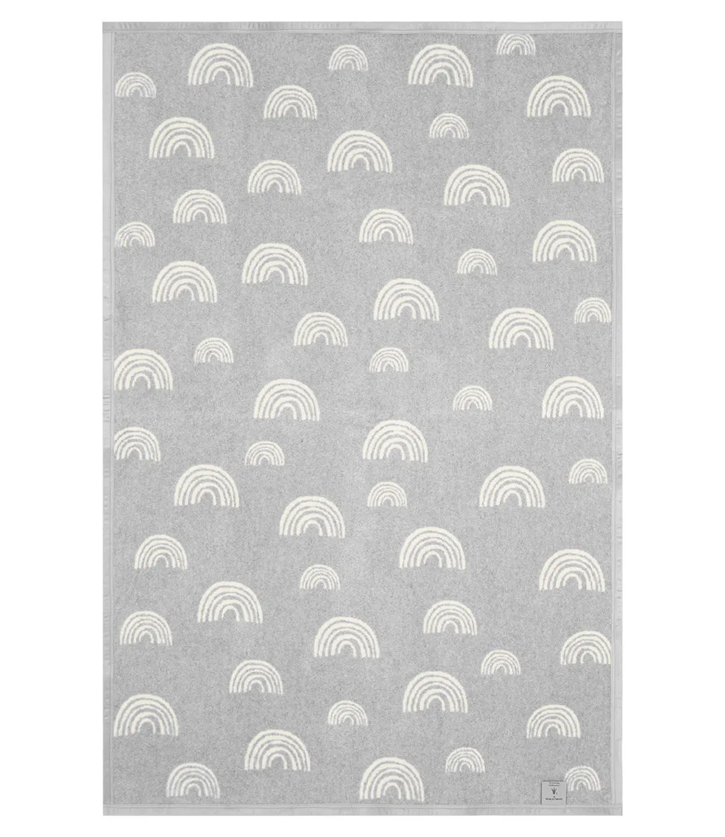 Grey Rainbows Midi Blanket