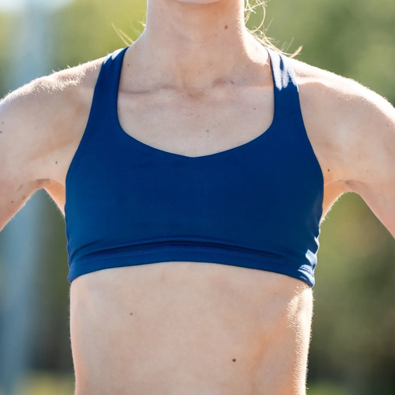 IMPI Strappy Girls Crop Top - Navy