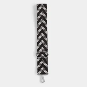 Interchangeable Bag Strap - Black/White Stripe