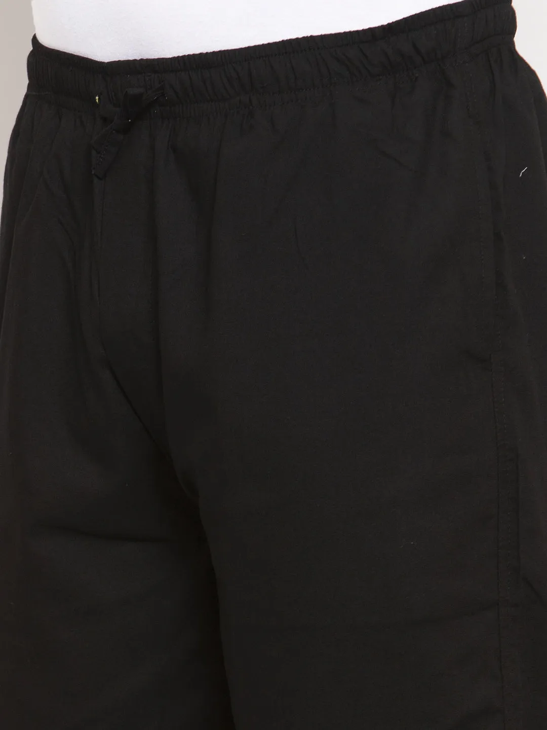 Jashvi Men Black Solid Track Pants