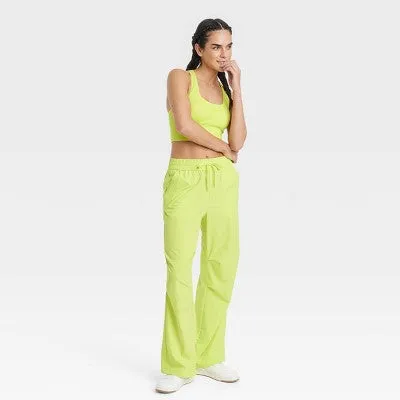 JoyLab Women's Mid-Rise Parachute Pants Relaxed Fit Casual Activewear