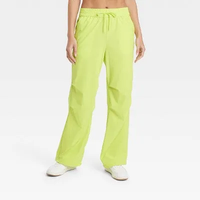 JoyLab Women's Mid-Rise Parachute Pants Relaxed Fit Casual Activewear