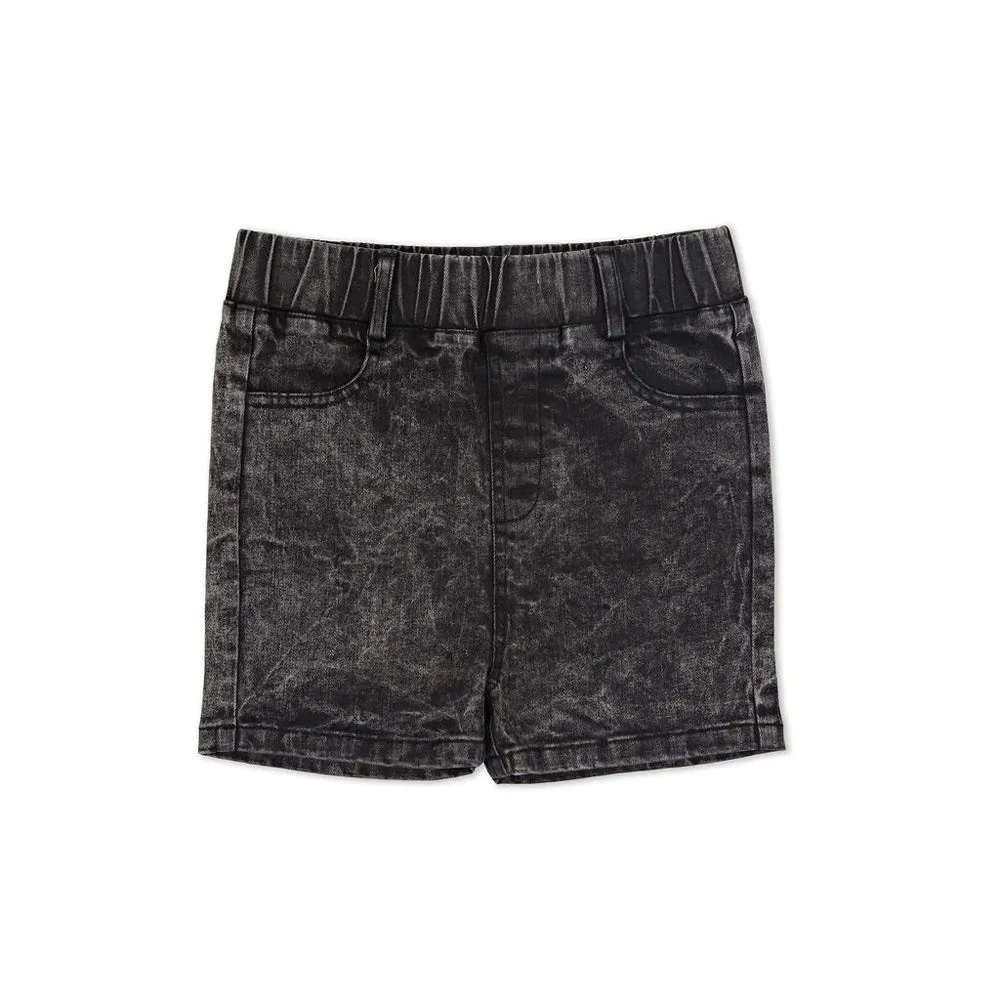 Kapow Kids Acid Black Denim Boys Shorts