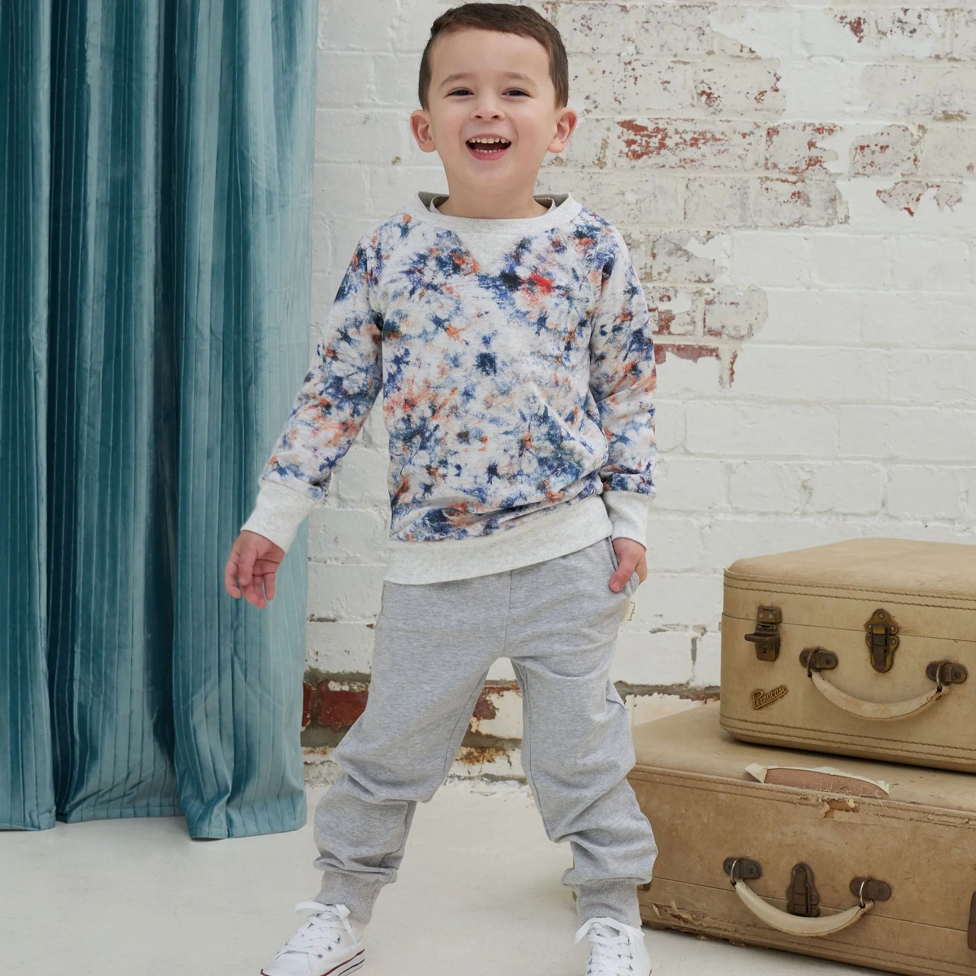 Kapow Kids Stonewash Grey Trackpants