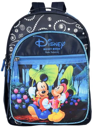 Kuber Industries Disney Print Unisex School Bag|Kids School Backpack|School Bag for Girls, Boys|Disney Mickey Minnie Mouse|Blue|