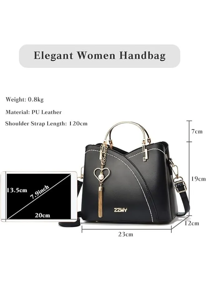 Leather Handbag for Women with Three Compartments - The Perfect Blend of Style and Functionality