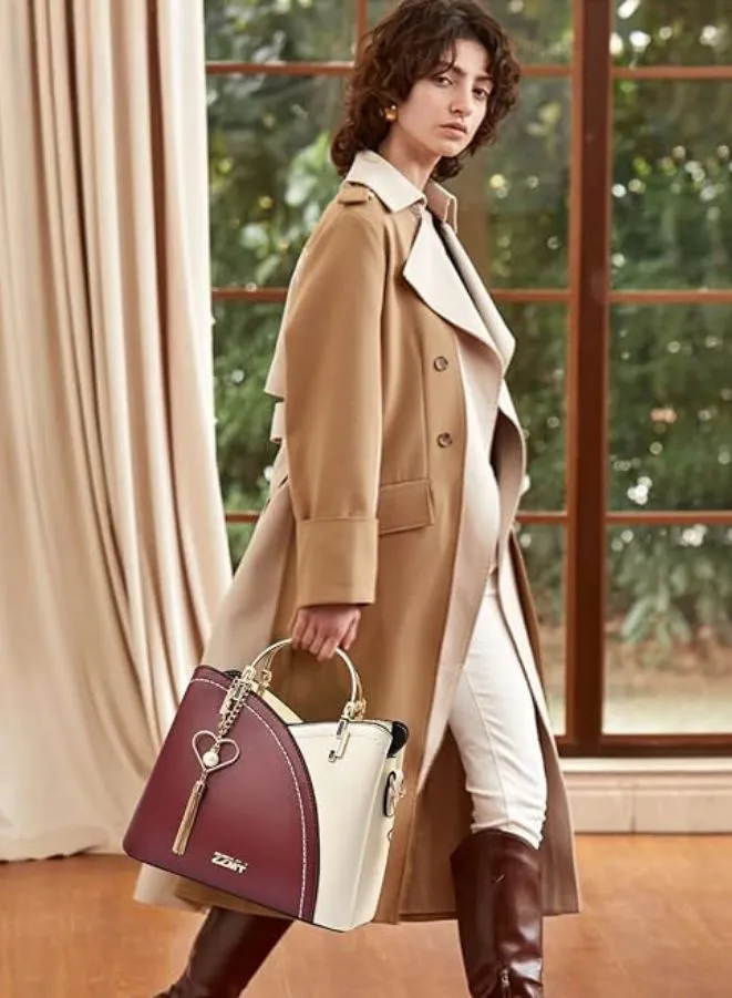 Leather Handbag for Women with Three Compartments - The Perfect Blend of Style and Functionality