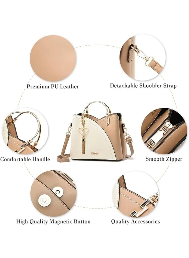 Leather Handbag for Women with Three Compartments - The Perfect Blend of Style and Functionality