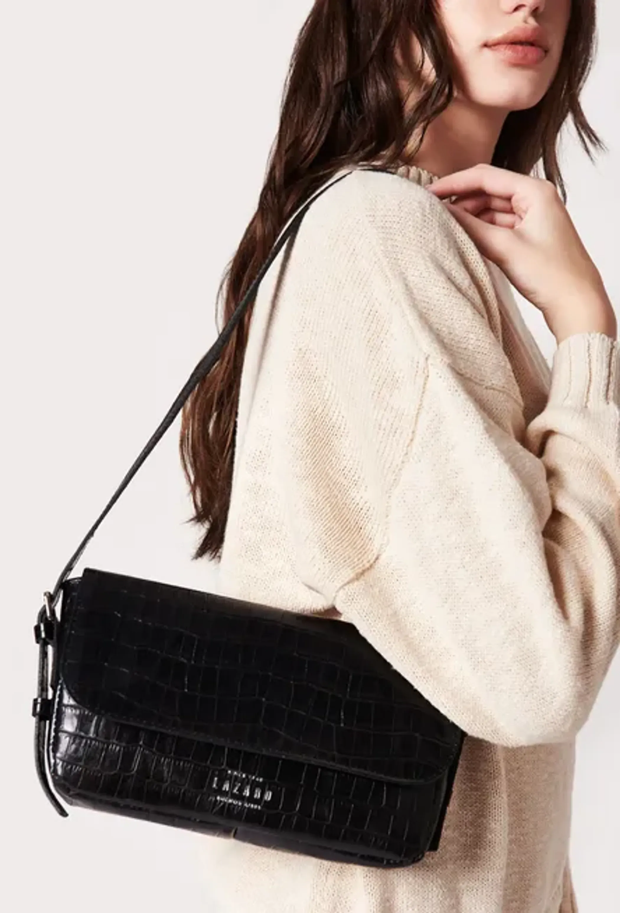 Leather Shoulder Flap Bag 'Gwen'