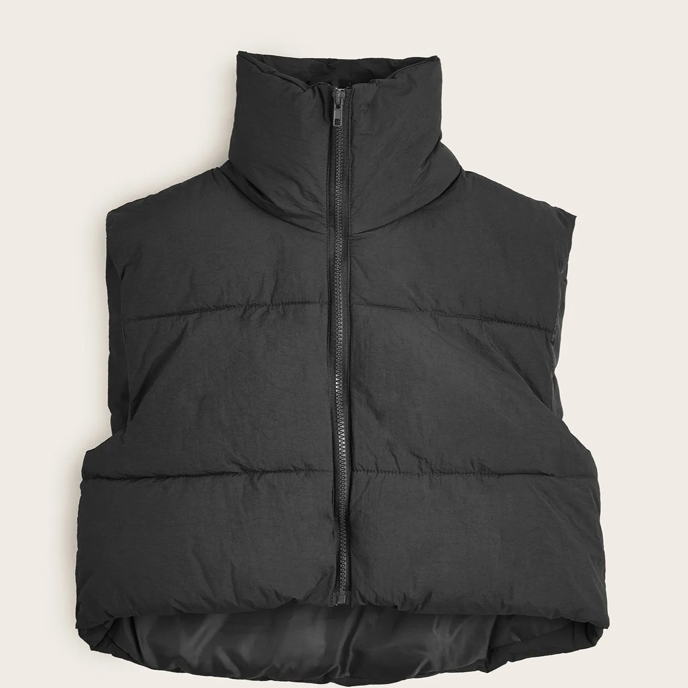 Lightweight Zip Up Solid Sleeveless Thermal Vest Coat