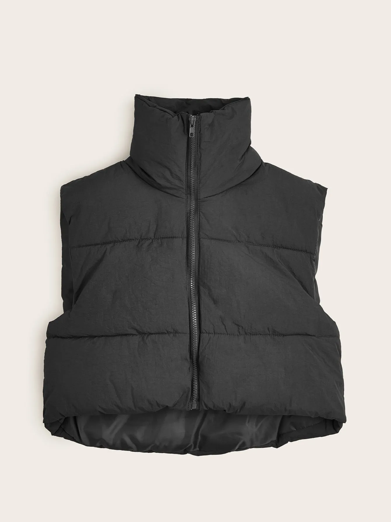 Lightweight Zip Up Solid Sleeveless Thermal Vest Coat