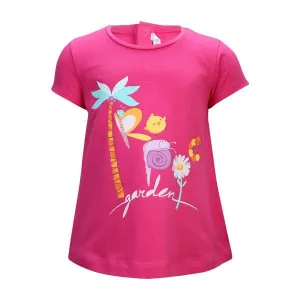 MAGENTA SHORT SLEEVE BABY GIRLS TSHIRT