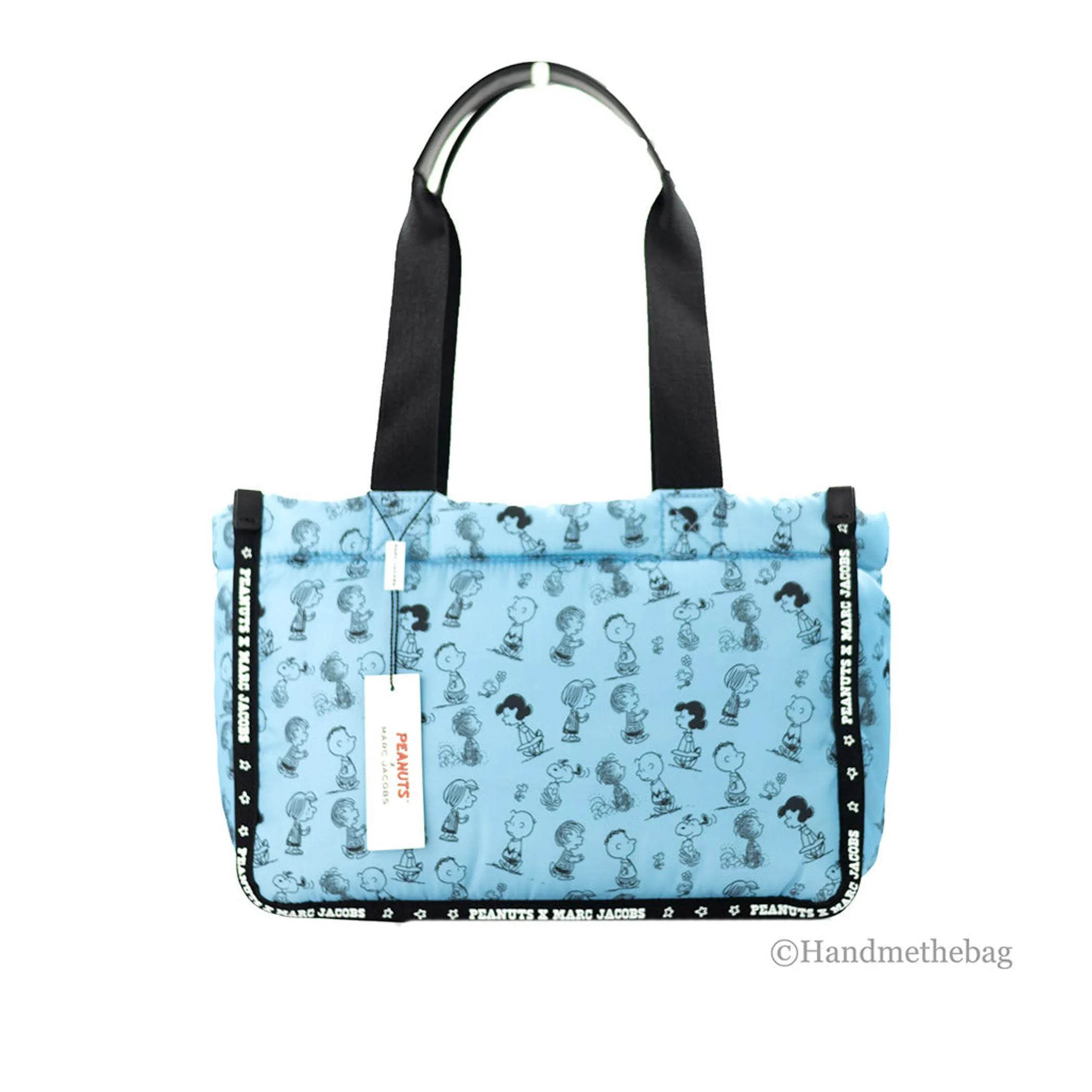 Marc Jacobs X Peanuts Blue Medium Nylon Tote Bag