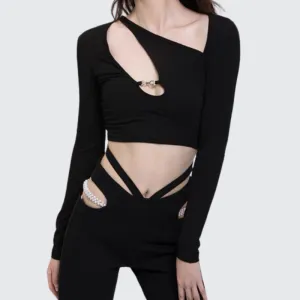 Matrix Hollow Out Crop Top