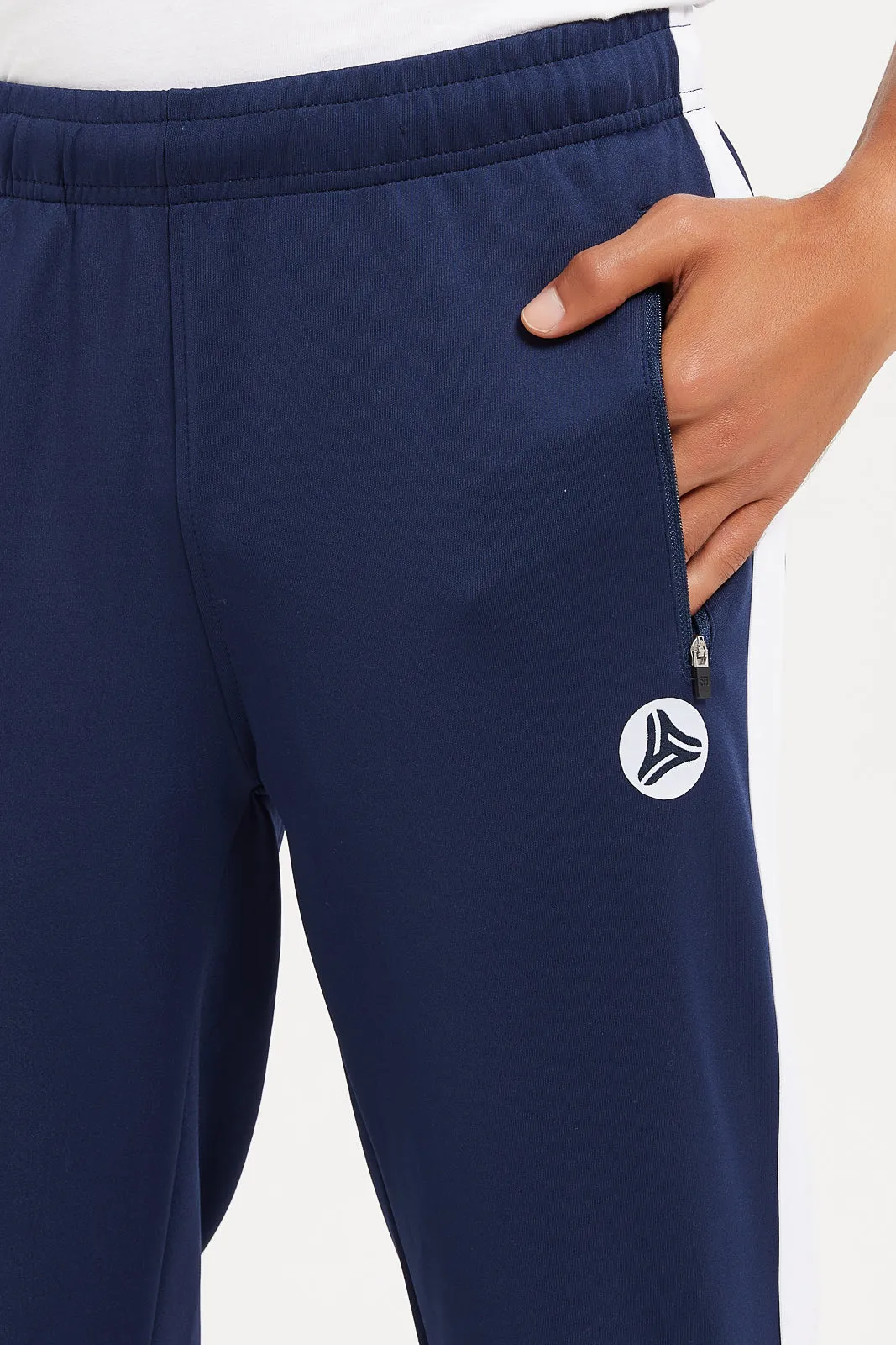 Men Navy Active Pants