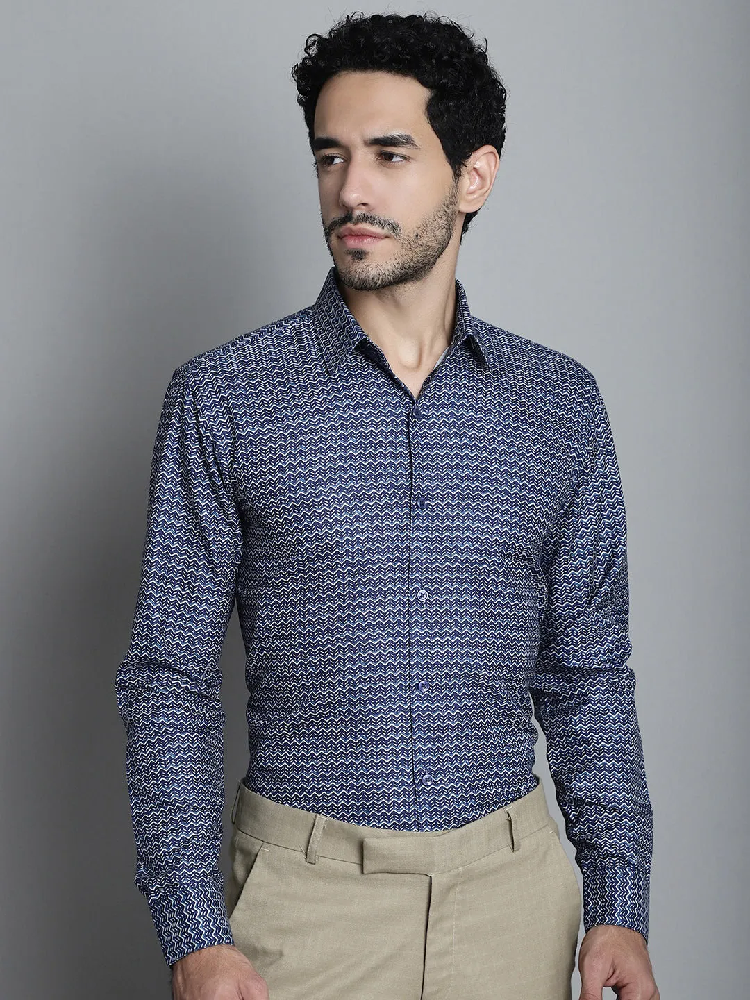 Men's Geomatric Printed Formal Shirts