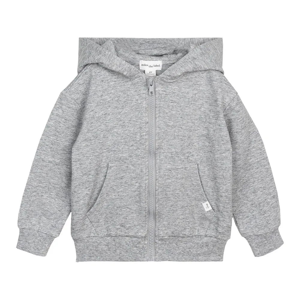 Miles the Label Basics Organic Cotton French Terry Zip-Up Hoodie