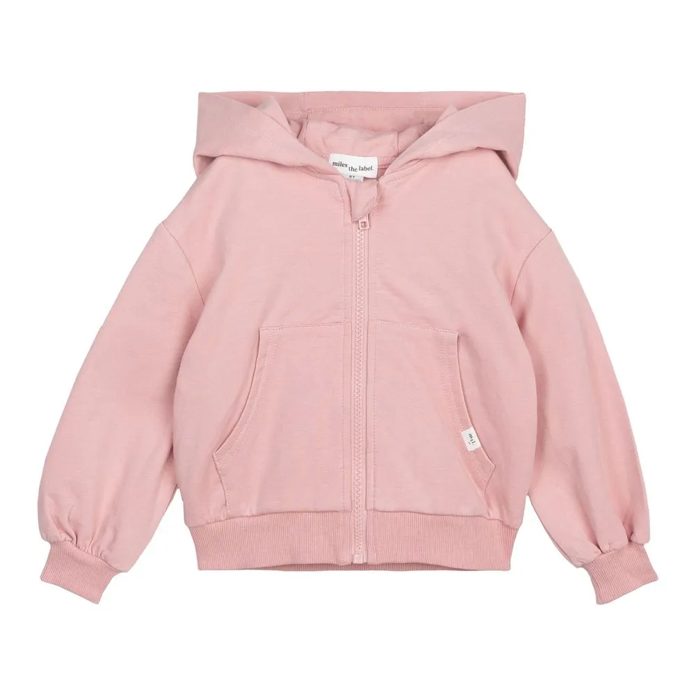 Miles the Label Basics Organic Cotton French Terry Zip-Up Hoodie