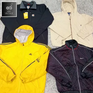 MIXED BRANDED VINTAGE WINTER JACKETS - 12 PCS