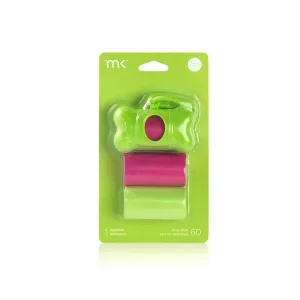 Modern Kanine Dispenser and Waste Bags - Green & Pink