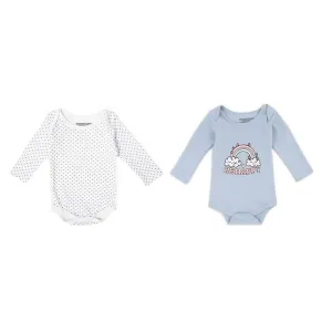 Mush Ultra Soft Bamboo Unisex Bodysuit Combo Set for New Born Baby/Kids Pack of 2, (3-6 Month, Stary Night & Daylight)