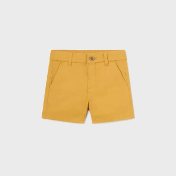 MUSTARD BASIC TWILL CHINO SHORT FOR BOYS