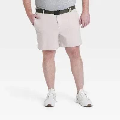 New - All In Motion Men's Big Travel Golf Shorts Elastic Waistband UPF 50 