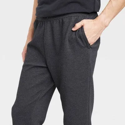 New - All In Motion Men's Textured Fleece Joggers Midweight Workout Sweatpants