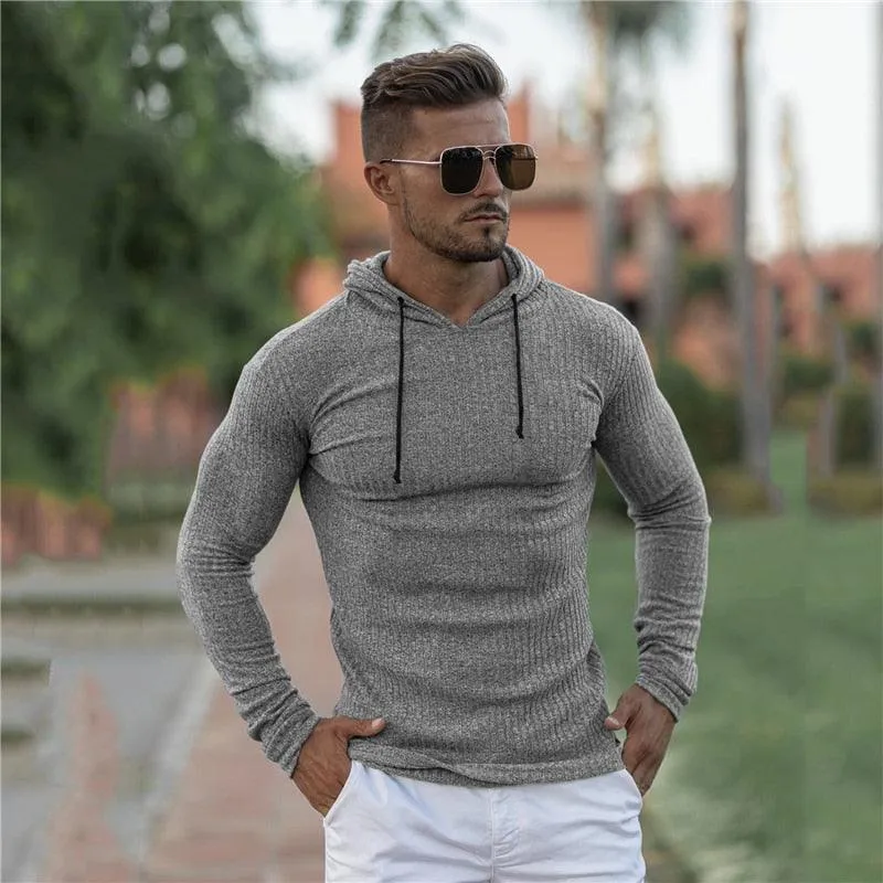 New Fashion Winter Hooded Sweater - Men Warm Turtleneck - Mens Sweaters - Slim Fit Pullover Men Classic  Sweaters (TM5)(CC1)(1U100)(TM7)(1U101)(1U100)