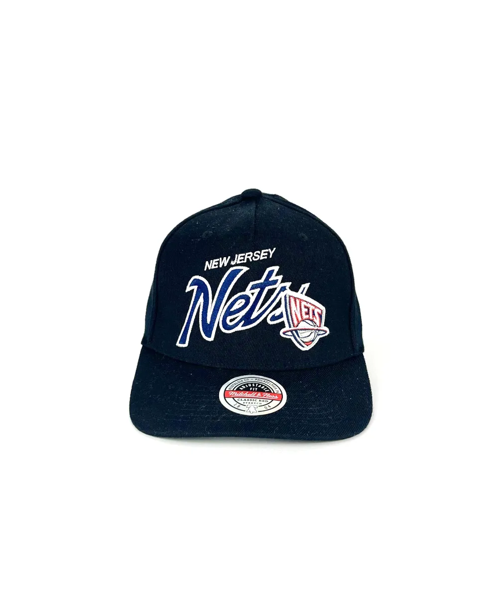 New Jersey Nets Classic Script Snapback Hat by Mitchell & Ness