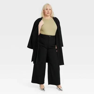 New - Women's High-Rise Wide Leg Pants - Ava & Viv