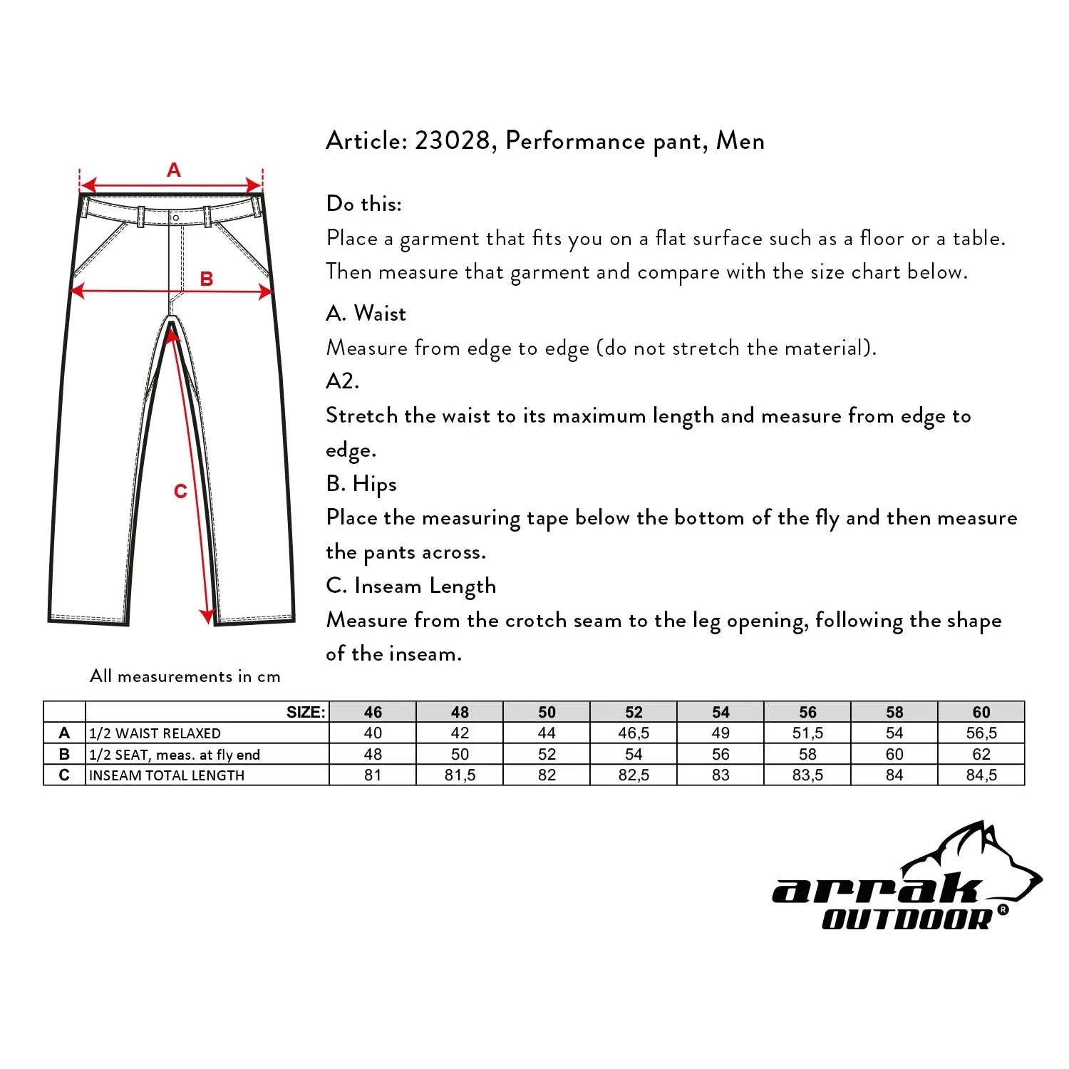 Performance Pants Men  (Black)