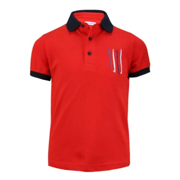 RED SHORT SLEEVE POLO FOR BOYS