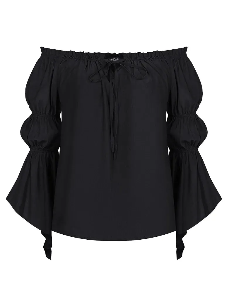 Renaissance Off Shoulder Tops Long Virago Sleeve Tops