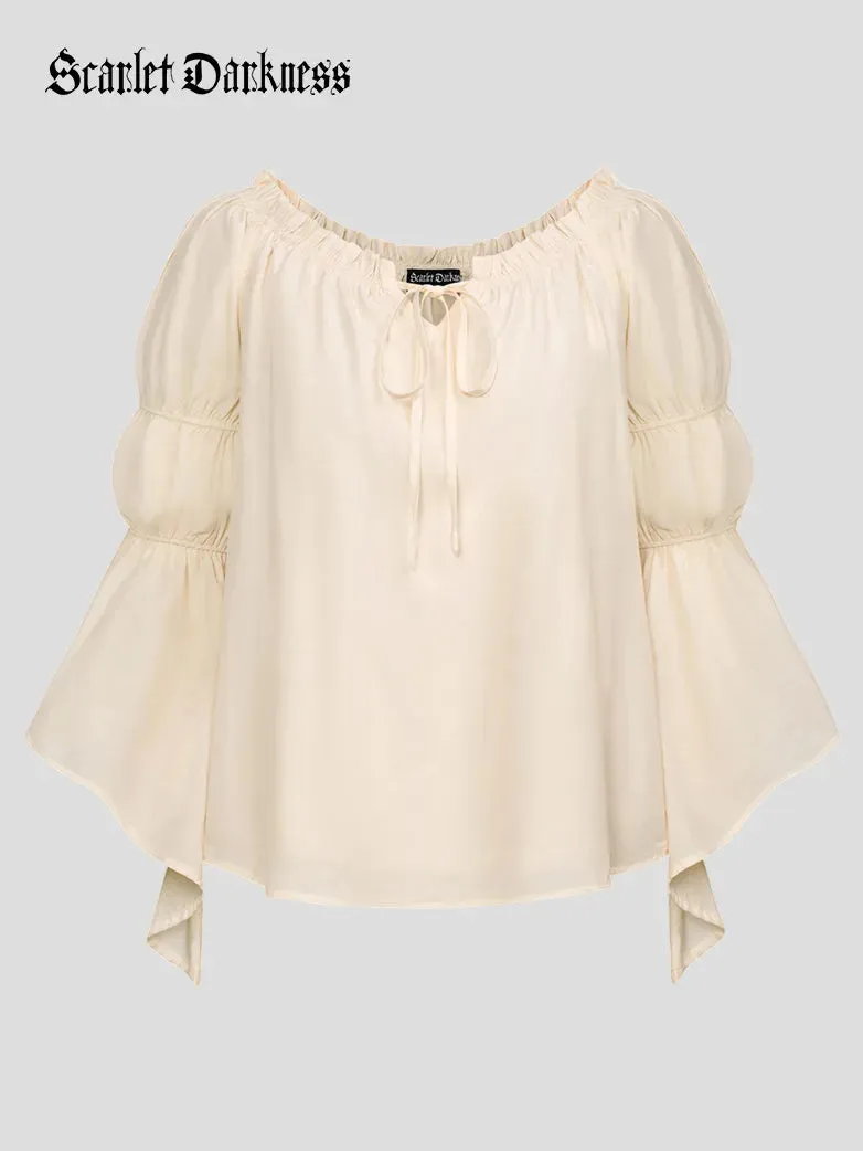 Renaissance Off Shoulder Tops Long Virago Sleeve Tops