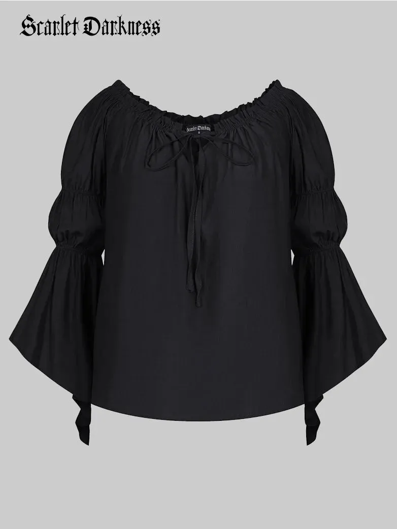 Renaissance Off Shoulder Tops Long Virago Sleeve Tops