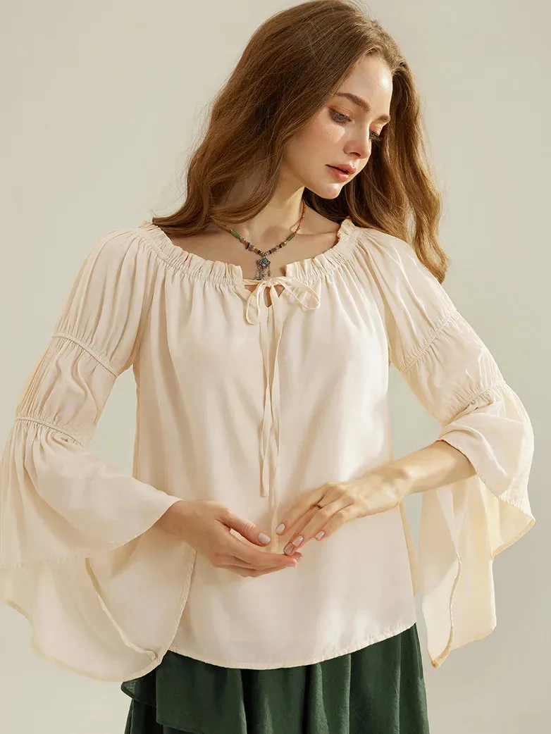 Renaissance Off Shoulder Tops Long Virago Sleeve Tops