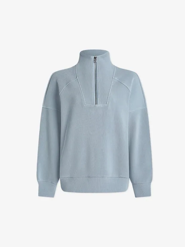 Rhea Half Zip Sweater Ashley Blue