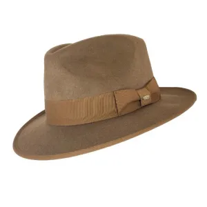 Scala Lygon Crushable Wool Felt Fedora - Pecan