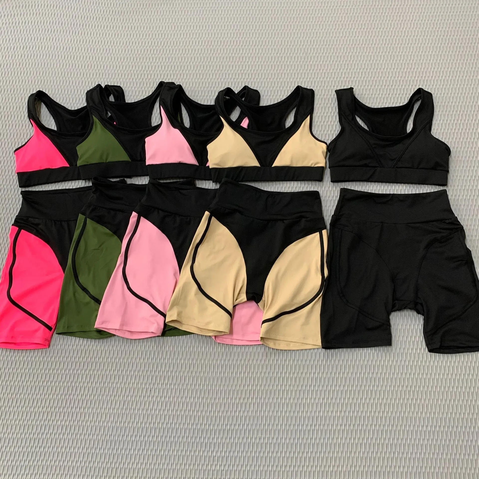 Sports Fitness Suit High Waist Tight Sexy Two Piece Active Wear Quick Drying Yoga Suit Bra Pants Workout set