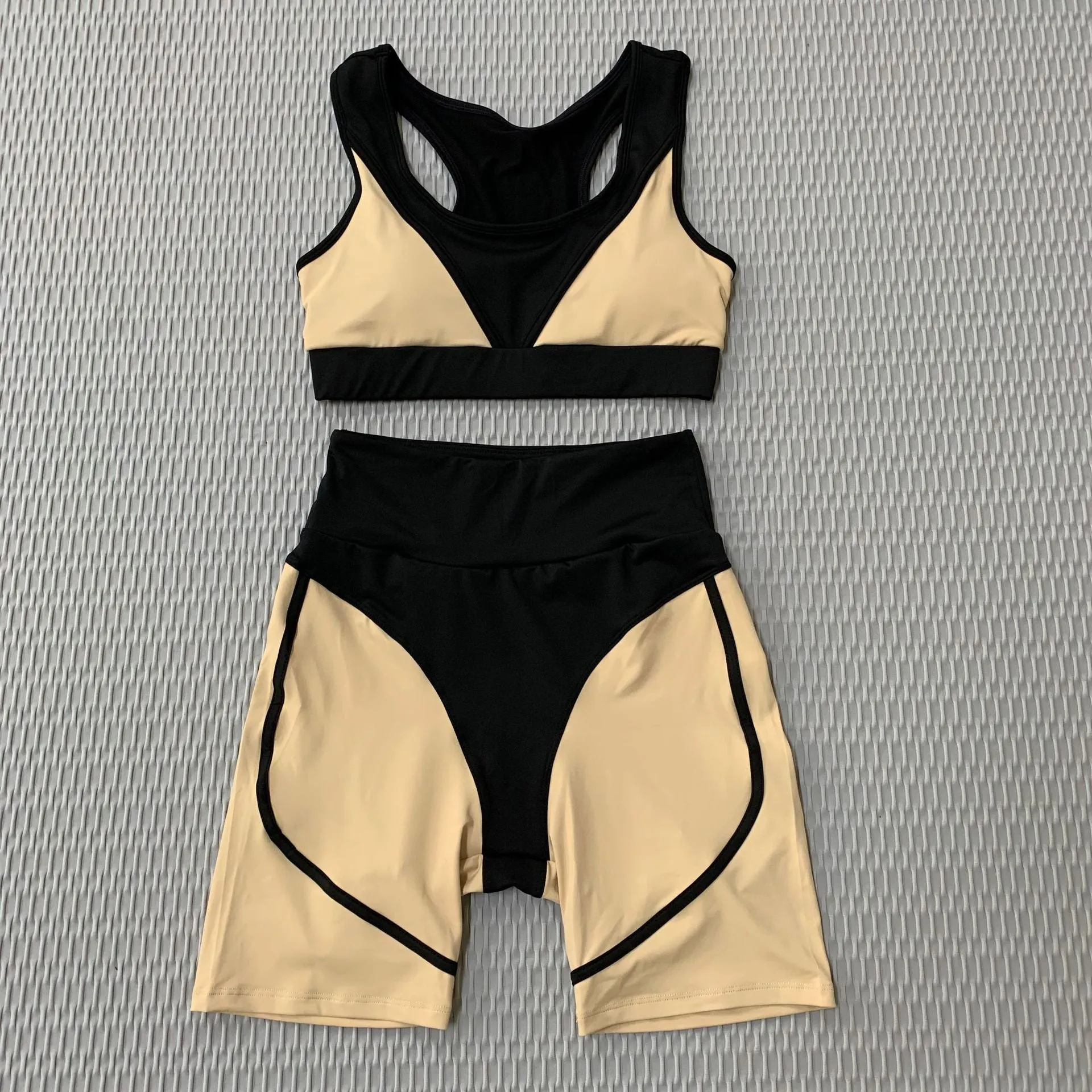 Sports Fitness Suit High Waist Tight Sexy Two Piece Active Wear Quick Drying Yoga Suit Bra Pants Workout set