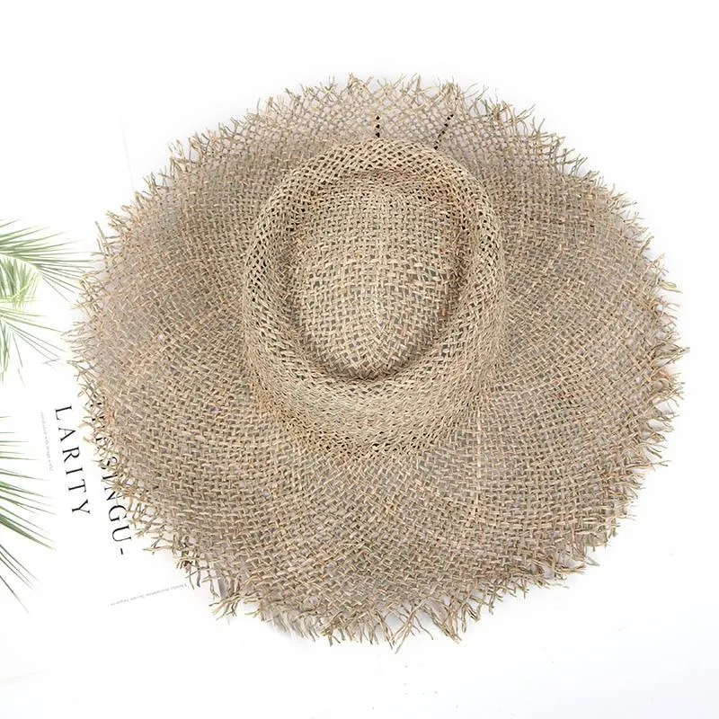 Straw Beach Visor Hats Wide Brim Sunhat Fashionable Hat For Women