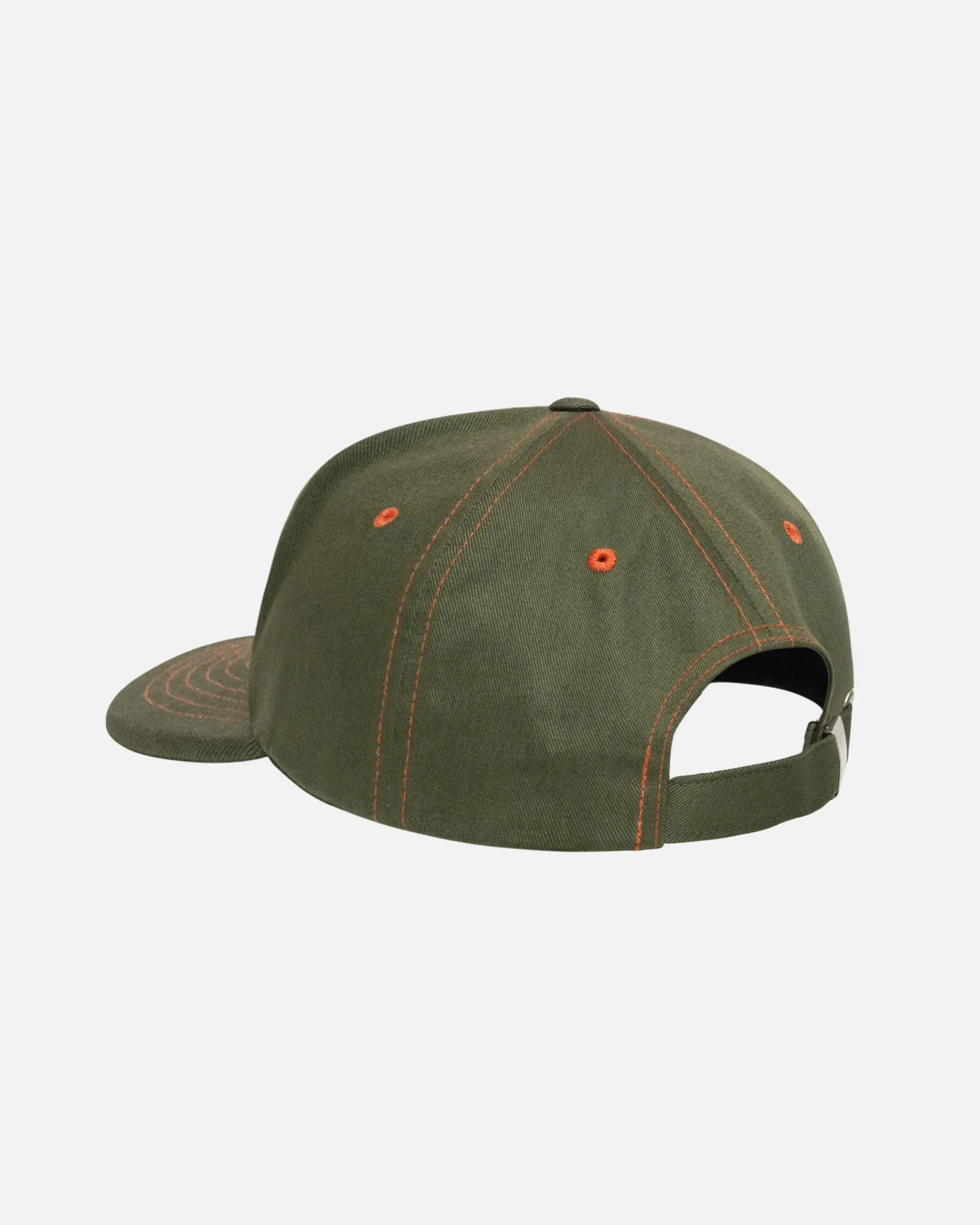 Stüssy Mid Depth Service Strapback Hat: Deep Olive