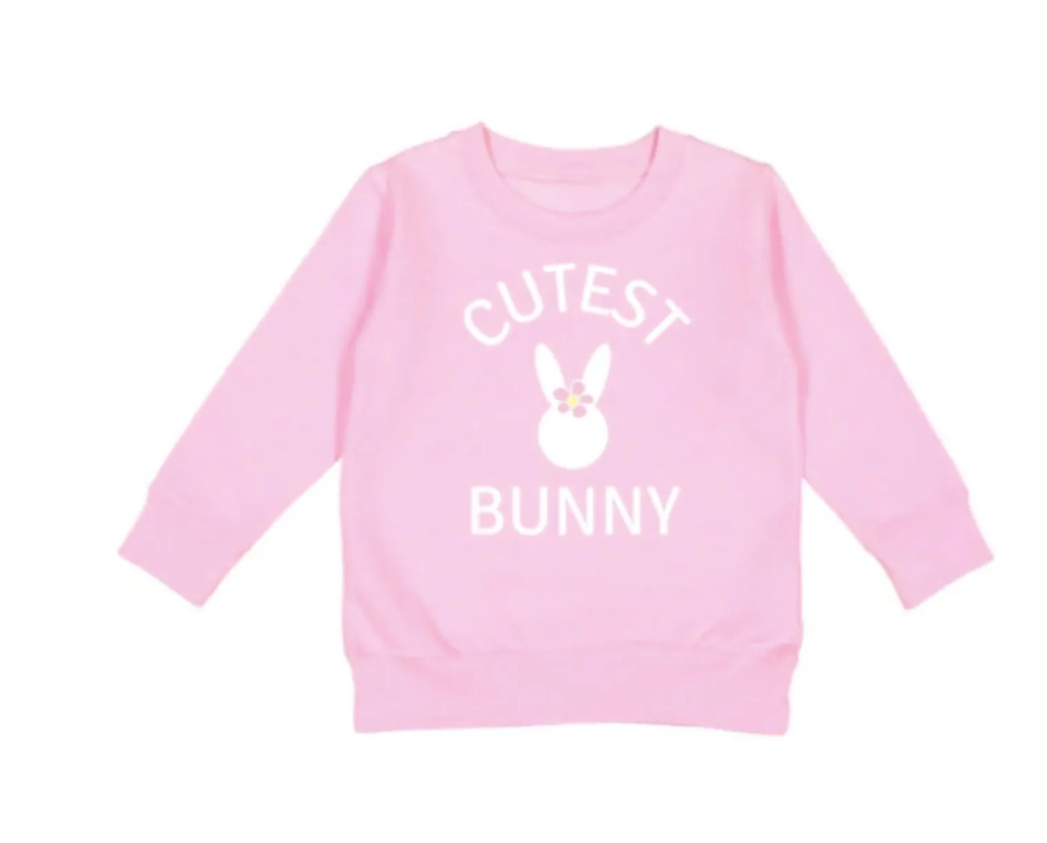 Sweet Wink Toddler To Youth Girls Pink CUTEST BUNNY Sweatshirt