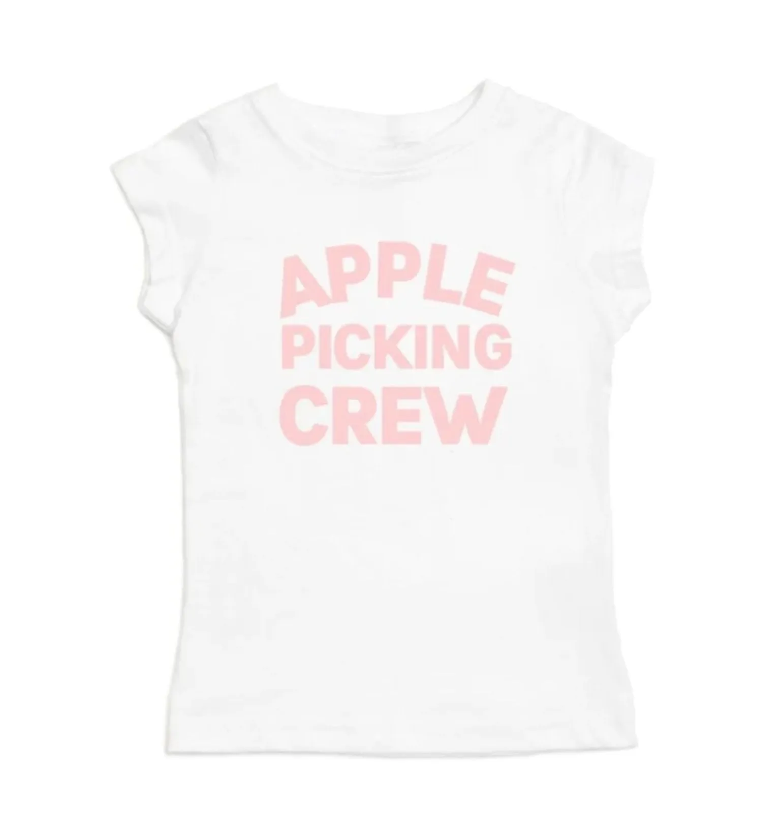 Sweet Wink White and Pink Apple Picking Crew S/S Shirt