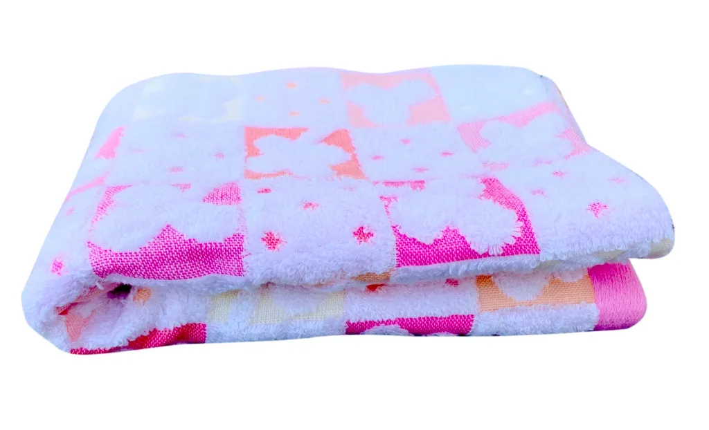 THE LITTLE LOOKERS Towel/Bath Towel/Qick Dry Towels/100% Cotton 500GSM Printed Towel Washcloth for New Born Baby/Infants/Toddlers