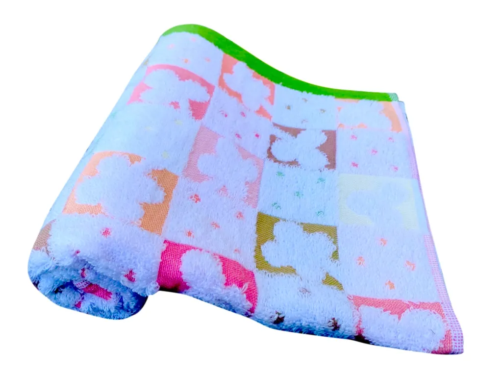 THE LITTLE LOOKERS Towel/Bath Towel/Qick Dry Towels/100% Cotton 500GSM Printed Towel Washcloth for New Born Baby/Infants/Toddlers