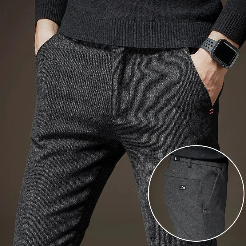 Thicken Men's Casual Sport Pants. Male Clothing. New Solid Full Straight Trousers