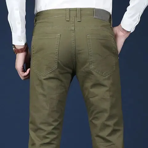 Thicken Men's Casual Sport Pants. Male Clothing. New Solid Full Straight Trousers