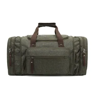 ultra-large capacity canvas fashion vintage style outdoor traveling hand bag